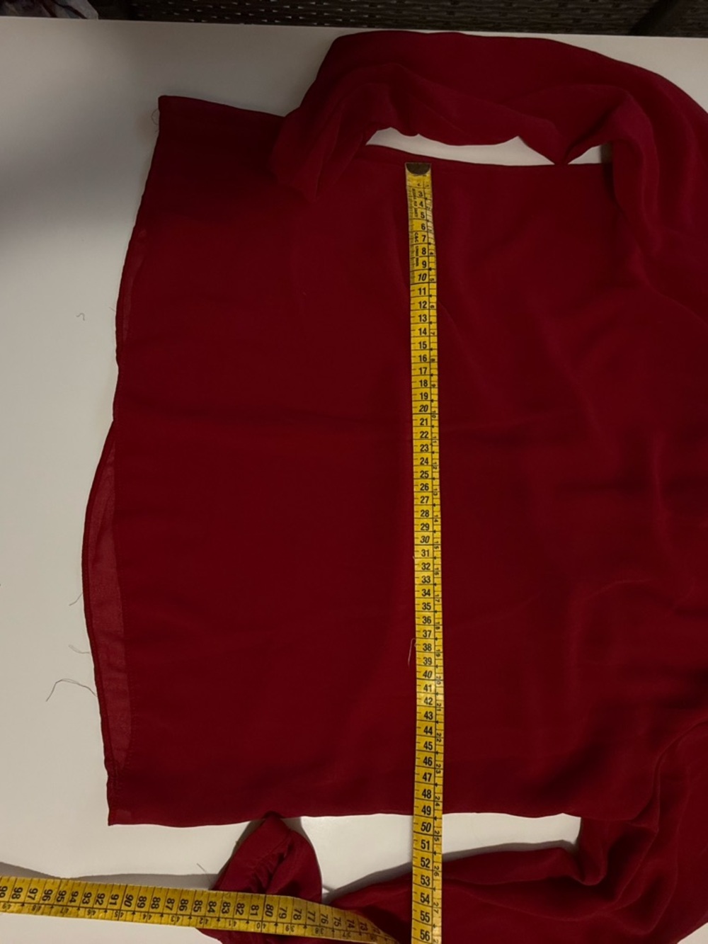 Feminine Elegance | Open-Back Bow-Detail Blouse - Red - Picture 11 of 11